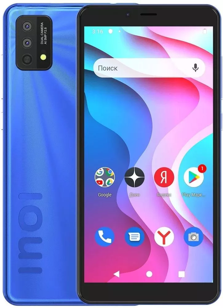 Смартфон Inoi A52 Lite 32GB (синий) - фото1